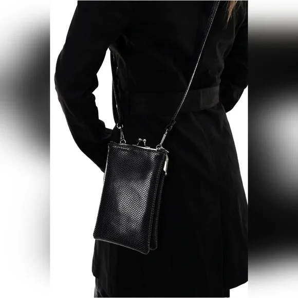 Foxblood Apple Leather Mini Crossbody Bag Purse - Picture 3 of 5